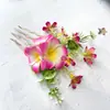 Nuevo peine para el cabello con flor de simulación, peine para el cabello tipo flor de huevo bohemia para la parte posterior de la cabeza, recogido lateral, accesorios para el cabello para fotos de viaje