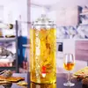 Garrafa de Infusão de Álcool de Vidro com Torneira 5 Jin 10 Jin Selada Jarra de Vinho Espessa Doméstica Garrafa Especial para Infusão de Ginseng