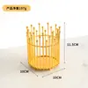Soporte para pinceles de maquillaje de arte en hierro estilo nórdico para escritorio, tubo de almacenamiento simple de color dorado para brochas de belleza, organizador de peines y lápices de cejas