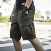 Shorts Cargo de Bolsillos Múltiples para Hombre Verano 2025 Versátiles Casuales de Cinco Puntos Marca Trendy Japonesa Shorts Sueltos de Longitud Media