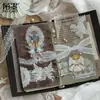 Paquete de Pegatinas de Encaje PET Momo, Serie de Encaje Blanco Liso, Pegatinas Decorativas de Borde Versátiles Vintage para Diarios y Álbumes de Fotos