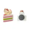 Ímã de Geladeira Gato Fofo Estilo Japonês Ins Alto Valor Magnético 3D Pão Assando Bolo Decoração de Cozinha Metabo