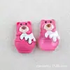 Funda de Teléfono de Oso Rosado Fresita Linda Dibujo Animado DIY Pasador Casero Adornos de Pegamento de Crema Materiales de Accesorios de Resina