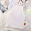 Estilo Coreano Garota Quente Gola Alta de Pendurar no Pescoço Regata de Alça Costas Bonitas Bojo Fixo com Bojo Envolvimento no Peito Roupa Externa Base Tubinho