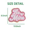 Fábrica de Bordado de Dongguan Toalla Rosa de San Valentín Bordado de Letras Inglesas Parche Bordado Parche de Tela Bordado