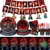 Platos de Papel, Vasos de Papel, Servilletas de Papel, Banderines de Cumpleaños, Toppers para Pastel y Artículos Temáticos de la Nueva Película Stranger Things 5