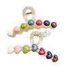 Presilha Colorida Coreana Doce de Rosto Sorridente Coração Fofo Parte de Trás da Cabeça Cabelo Presilha Tubarão Acessórios de Cabelo Femininos Headwear Atacado Mulheres