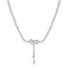 Elegante Collar de Lazo para Mujer, Exquisita y Lujosa Cadena para Clavícula con Borla, Gargantilla para Vestido, Accesorio Dulce y Fresco
