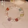 Pulsera de Cristal de Nuevo Diseño Pulsera Amarilla Imitación Asai Blanca Aguamarina Accesible de Lujo Nicho Regalo para el Día de San Valentín Chino para Mujeres