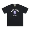 Camisetas de Marca de Moda Transfronteriza para Parejas para Hombres y Mujeres, Camiseta de Manga Corta con Cuello Redondo y Letras Digitales para Hombre, Cabeza de Mono Bape, Camiseta de Manga Corta para Mujer de Comercio Exterior