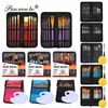 Set de Pinceles de Lienzo de Gama Alta Transfronterizo, Serie Completa de 24 Piezas de Pinceles para Lienzo, Pinceles de Pintura de Madera y Nylon, Pinceles de Pintura