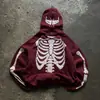 Sudadera Unisex con Capucha y Mangas Largas Estilo Americano Comercio Exterior Personalidad Aliexpress Tendencia Callejera Fresca Hip-Hop Calavera Otoño e Invierno