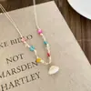 Paseos por la Playa, Collar de Estrellas de Mar con Cuentas Dopamina de Verano, Accesorio Largo para Mujeres en Fotos de Estilo Vacacional junto al Mar