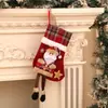 Decorações de Natal transfronteiriças, Pingentes de meia de Natal, Meias de boneco de Natal em desenho animado, Sacos de Natal, Enfeites de meia de Natal de pernas longas