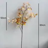 Hojas de Lagerstroemia Simuladas Impresas en 3D, Hojas, Flores de Seda, Ramos de Flores Secas, Arreglos Florales para Sala de Estar, Escritorios Decorativos, Nuevo Estilo Chinoiserie