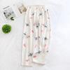 Primavera e Outono Algodão Pijama Calças Mulheres Lavadas Dupla Gaze Algodão Home Calças Casual Loose Piglet Gauze Calças
