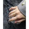606 Estilo K Ins Nicho Diseño de Lujo Accesible Normcore Textura Plisada Circonita Anillo Fino Plata Esterlina S925 Anillo para Mujer