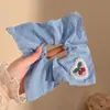 Pañuelo Cuadrado a Cuadros Estilo Coreano para el Cabello, Goma Elástica Estilo Perezoso, Cuerda para Moño de Gama Alta, Goma para el Cabello Dulce
