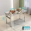 Mesa dobrável de aço inoxidável espessada, mesa de jantar para uso doméstico, mesa de churrasco, barraca comercial externa, mesa quadrada simples para feira noturna