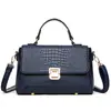 Bolso Pequeño Cuadrado Portátil con Patrón de Cocodrilo Simple Nuevo 2026 Transfronterizo para Mujer, Bolso de Hombro Cruzado de Gran Capacidad para Viajar