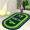 Cuerda de Saltar Fitness Alfombrilla Insonorizada Amortiguadora de Impactos Alfombrilla de Entrenamiento de Barro de Diatomeas Alfombrilla de Yoga Interior para el Hogar Antideslizante Silenciosa Alfombrilla Ovalada para el Suelo
