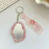 Pingente de Chaveiro Pente Espelho Nuvem Novo Transfronteiriço com Textura Simples, Chaveiro de Carro Versátil e Acessório de Bolsa