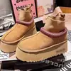 2026 Nuevas Botas de Nieve de Algodón Gruesas con Plataforma Estilo Étnico de Punto Grueso Botines Zapatos Birkenstock Botas para Mujer
