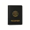 Funda Dorada con Estampado de Lichi para Pasaporte, Portatarjetas Multifuncional, Portadocumentos de Viaje, Souvenir de Boleto, Se Puede Estampar con Logo