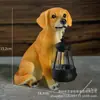 Venda Quente Transfronteiriça Lanterna de Cachorro de Simulação Decorações de Labrador Decorações de Resina Decoração Animal Solar para Pátio Externo