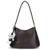 Bolso de Hombro Estilo Nuevo, Bolso de Hombro Retro Sencillo para Mujer, Color Sólido, Bolso Exquisito tipo Commuter para Debajo del Brazo, Gran Capacidad, Bolso Estilo Perezoso