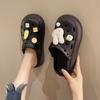 Zuecos de Dopamina para Mujer Verano Ropa Exterior 2025 Nuevo Playa Suela Gruesa Antideslizantes Antiolor Eva Chanclas de Dedo