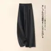 Pantalones de Lana de Pierna Ancha de Moda para Mujer Estilo Grueso de Invierno 2026 Nuevos de Cintura Alta Sueltos con Caída Suaves de Pierna Recta Pantalones Casuales
