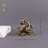 Ornamentos de Cobre Puro Quatro Bestas Míticas: Dragão Verde, Tigre Branco, Pássaro Vermilion, Tartaruga Negra Decorações de Mesa para Casa Bichinhos de Chá para Sala de Estar Escritório