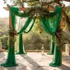 Arco de césped de tul transfronterizo decoración de evento de boda fiesta telón de fondo cortina de tul decoración de mesa de tienda decoración de boda