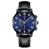 Reloj de Cuarzo para Hombre Transfronterizo Popular Moda Casual Falso Tres Ojos Reloj de Negocios para Hombre