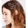 El Clip BB de Estrella de Cinco Puntas Más Vendido de Amazon Y2K 3.2cm Clip para el Cabello de Estrella Estilo Ins Metálico Dulce y Fresco Clip Lateral