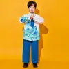 Disfraces de Animación de Alto Nivel Estilo Chino para Niños y Niñas Manga Larga Estilo Nacional Set de Performance para Escenario Ropa para Ceremonia de Apertura