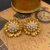 Qingdao Zhonggu vintage Réplica antiga leve luxo elegante brincos de pérola broche terno marcação atacado