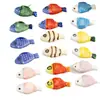 Contas Cerâmicas Criativas de Peixe Pequeno Pintadas à Mão Contas de Cordão Artesanais Contas Soltas Pulseiras Brincos Pingentes DIY Acessórios para Joias