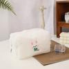 Estilo ins coreano Simple Corazón de Niña Bolsa de Cosméticos de Felpa Gran Capacidad Estilo Japonés Lindo Oso Bolsa de Almacenamiento Portátil