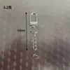 Hebilla giratoria multicolor con cadena de cuatro secciones y anillo abierto, hebilla para colgar en bolso, llavero, accesorios para llaveros hechos a mano