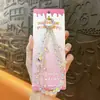 Cadena de Teléfono Móvil de Cristal de Lujo Ligero y Gama Alta, Llavero de Muñeca Corto con Doble Cadena de Cuentas con Forma de Botella de Perfume a la Moda