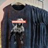 EBay lavou colete angustiado homens solto colete de verão esportes na marca de moda Pu Shuai estampou camiseta sem mangas