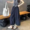 Pantalones Ligeros de Lino de Cintura Alta de Pierna Ancha para Mujer, Nuevo Estilo Verano 2026, Holgados, Adelgazantes, Caídos, Casuales, Modernos