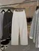 Yuran 26 Estilo Novo de Primavera Cedo Jacquard Plissado Texturizado Simples Casual Tricô Cauda Curva Silhueta Moldada Calças de Vovó