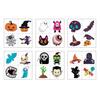 Nuevas Calcomanías de Tatuaje de Halloween para Niños Transfronterizas Calabaza Bruja Dibujos Animados Calavera Parodia Calcomanías de Tatuaje Listas para la Venta