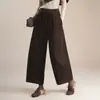 Pantalones Banana de Pierna Ancha de Cintura Alta Elegantes para Mujer 2026 Otoño Nuevo Estilo Sueltos Adelgazantes Cortos Moda Versátiles Casuales