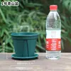 Vaso de Flor de Plástico Resina Redondo Simples para Flores Plantas Verdes Vaso de Plantio à Prova de Choque Resistente à Pressão Grande Capacidade Externo Vaso Qingshan