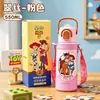 Taza Termo Infantil de Dibujos Animados con Licencia Oficial Acero Inoxidable 316 Taza con Doble Popote Portátil de Alto Valor Taza de Agua para Estudiantes