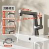 Grifo Extraíble de Aleación de Cobre-Zinc con Rociador, Grifo Ajustable Multinivel para Agua Fría y Caliente, Jinhaiseng Baño F012